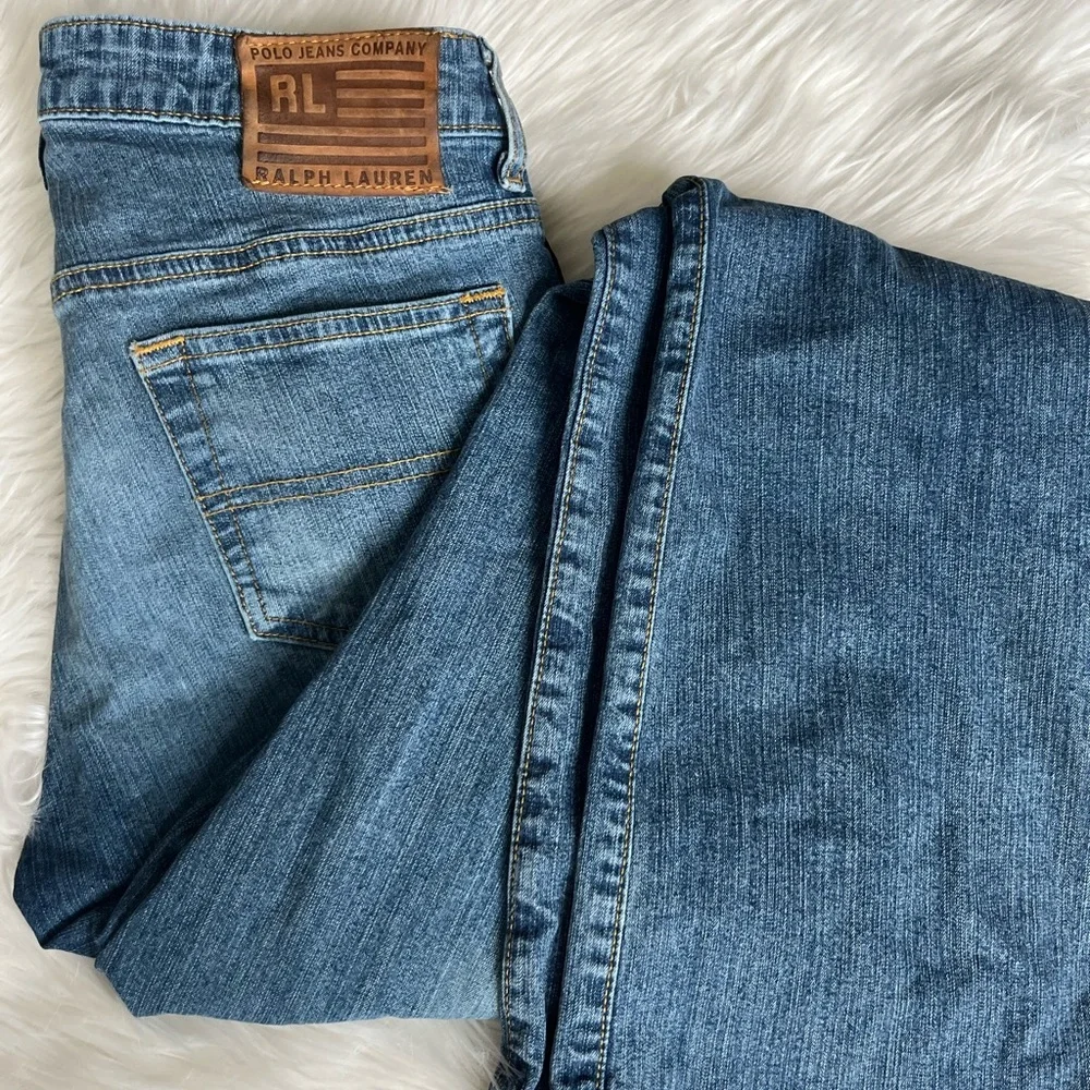 Vintage Polo Jeans Company Ralph Lauren Womens Stretch Kelly Velvet Stripe 2 - Picture 1 of 6